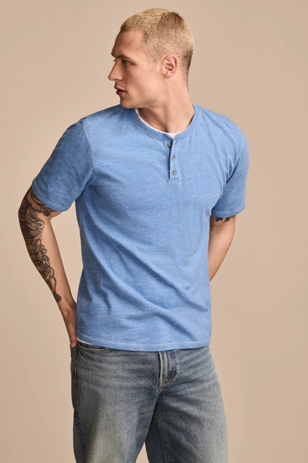 LINEN SHORT SLEEVE HENLEY, image 4