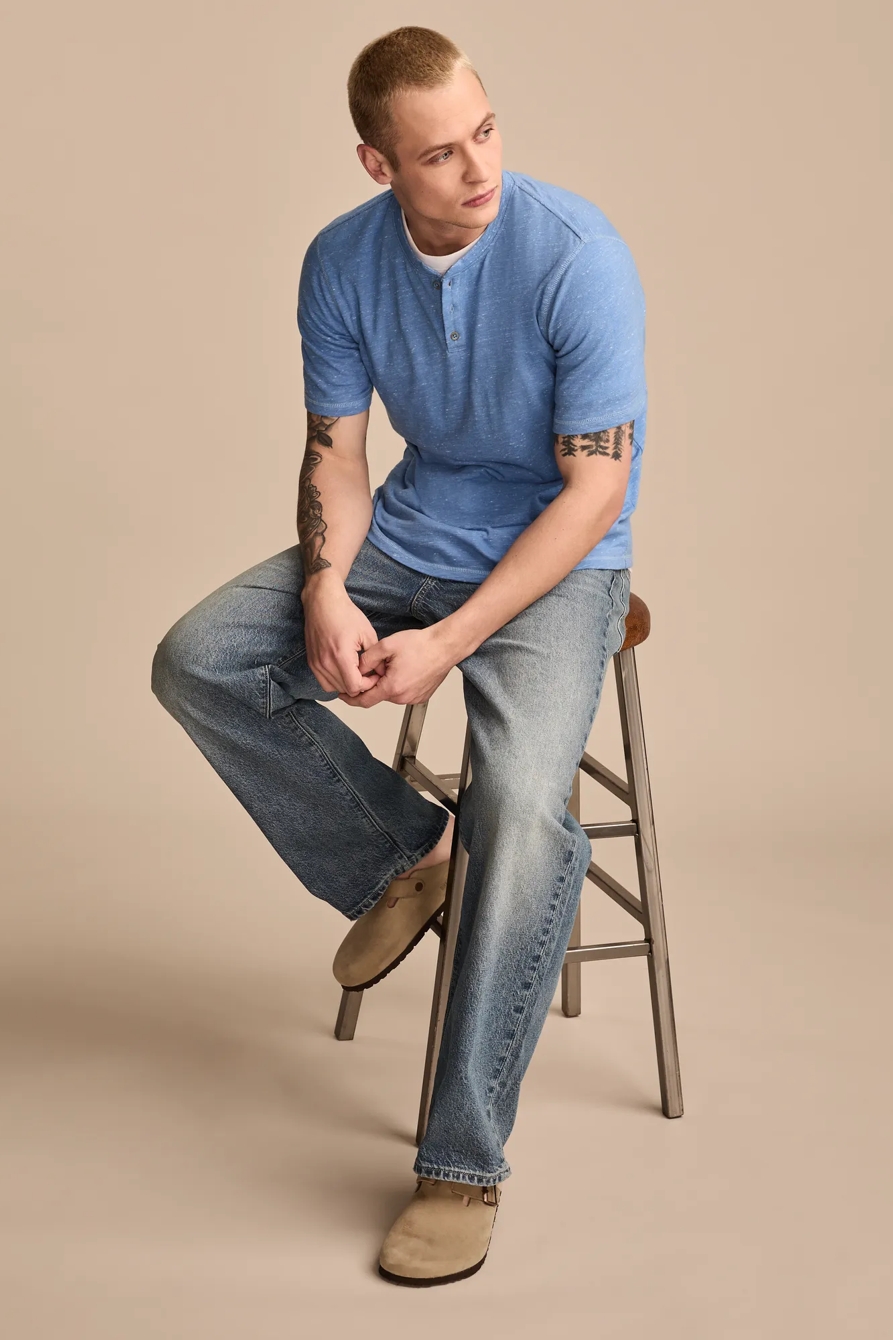 LINEN SHORT SLEEVE HENLEY, image 5