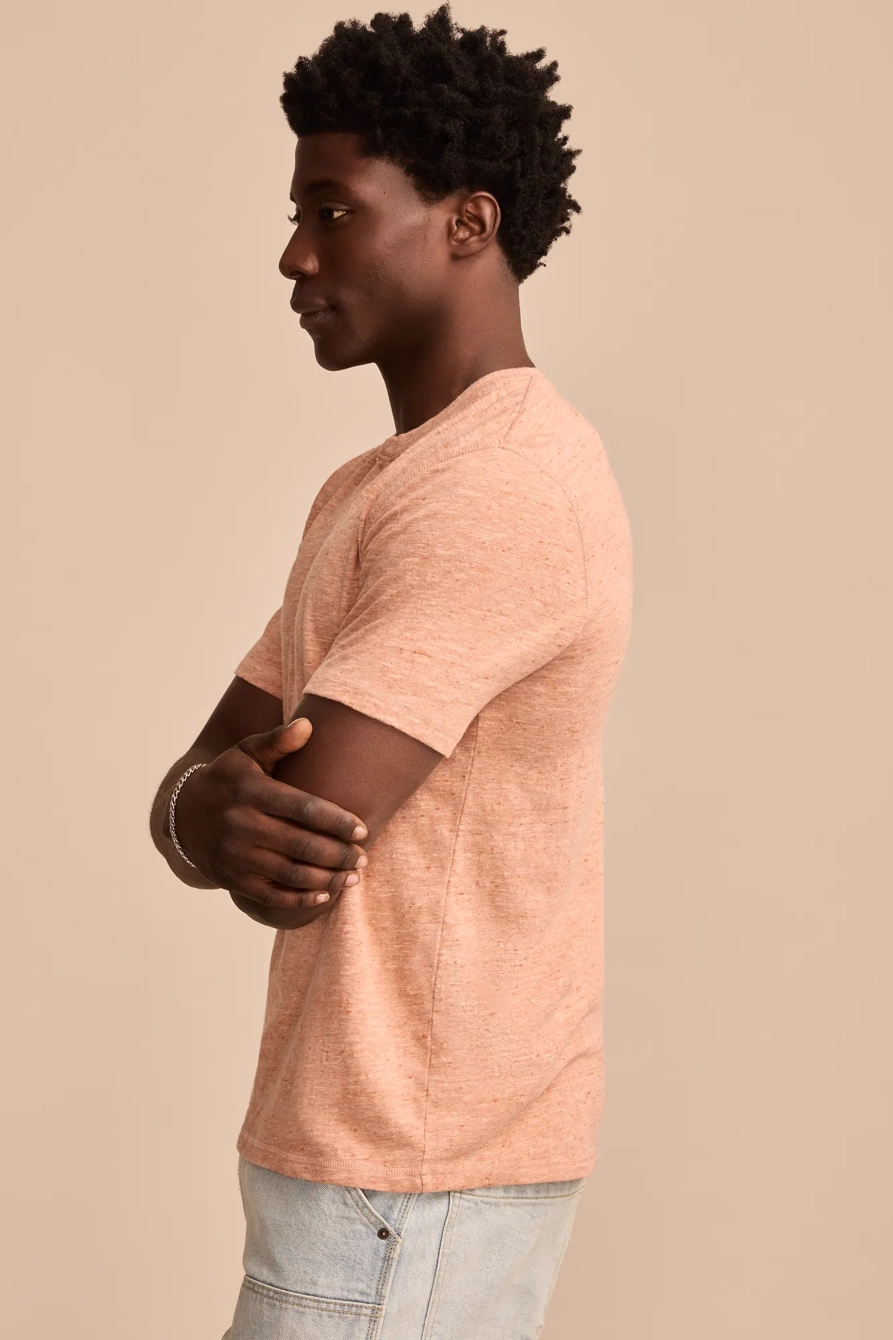LINEN SHORT SLEEVE HENLEY