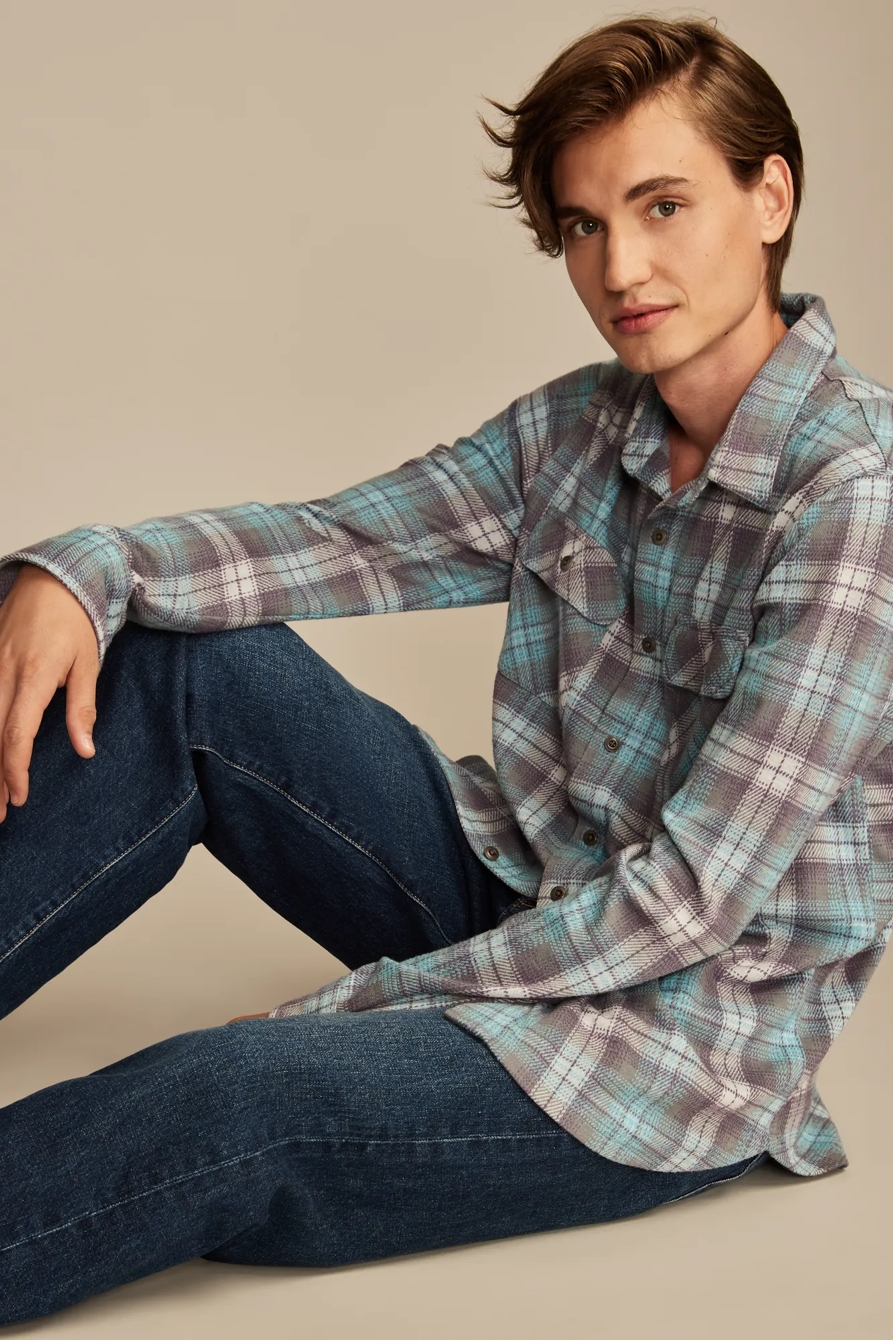 BRUSHED LONG SLEEVE KNIT SHIRTING, image 5
