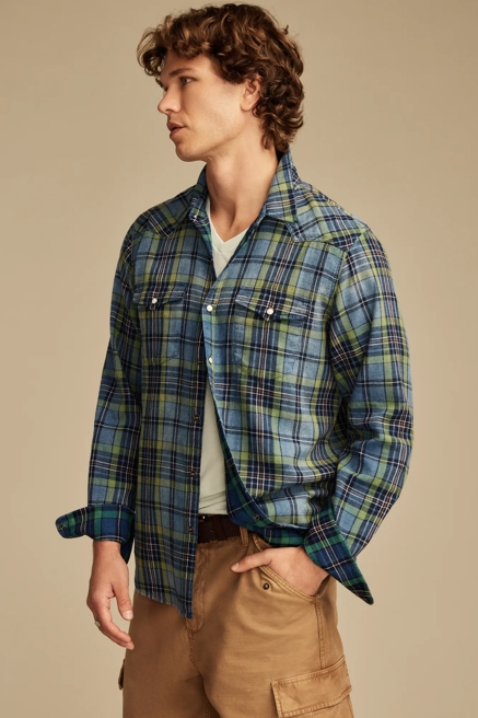 INDIGO TWILL LONG SLEEVE MASA WESTERN SHIRT, image 3