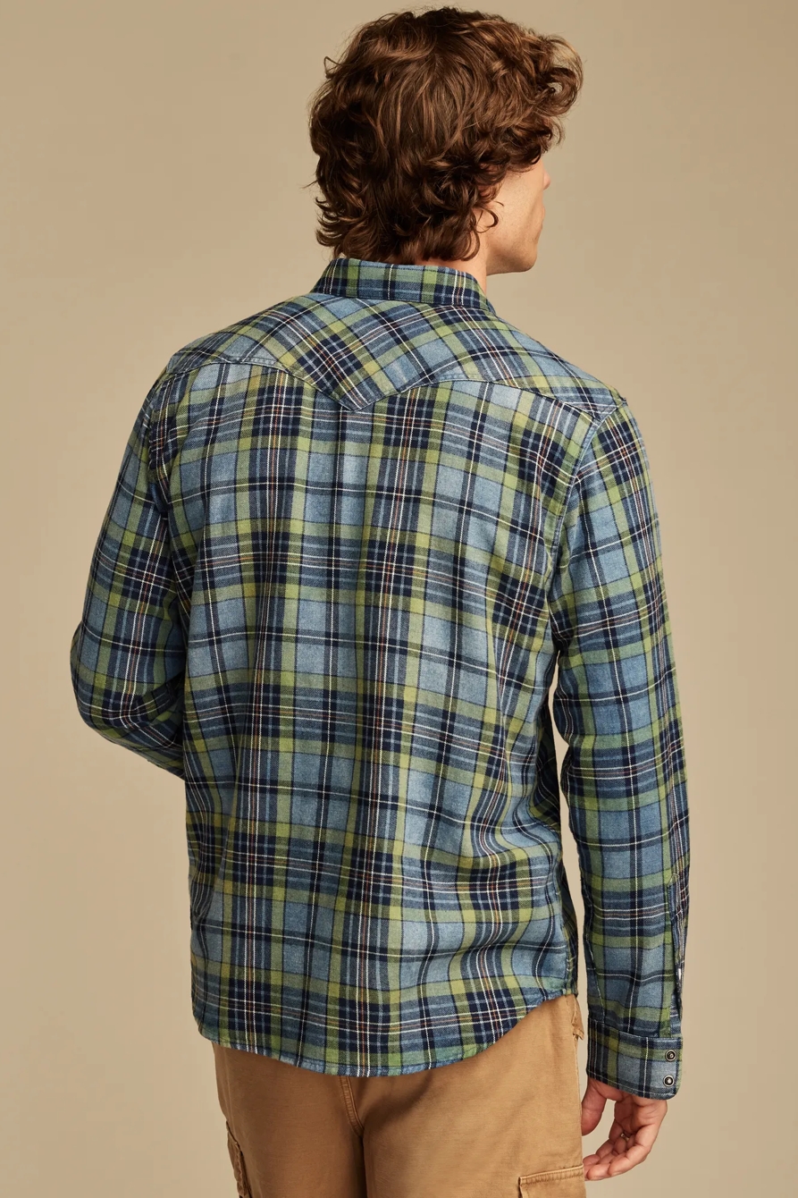 INDIGO TWILL LONG SLEEVE MASA WESTERN SHIRT, image 5