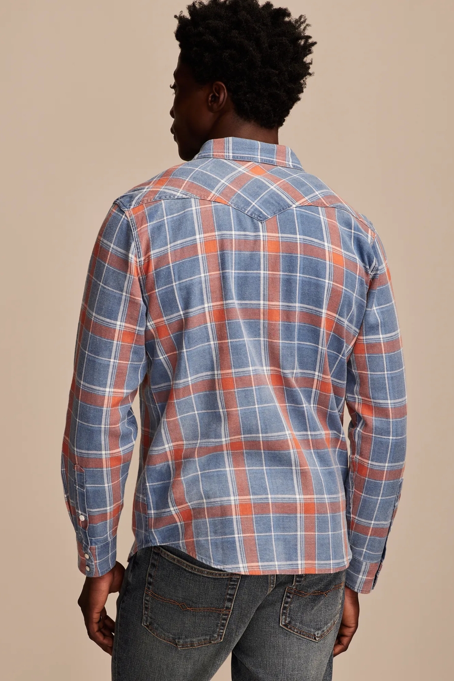 INDIGO TWILL LONG SLEEVE MASA WESTERN SHIRT, image 4