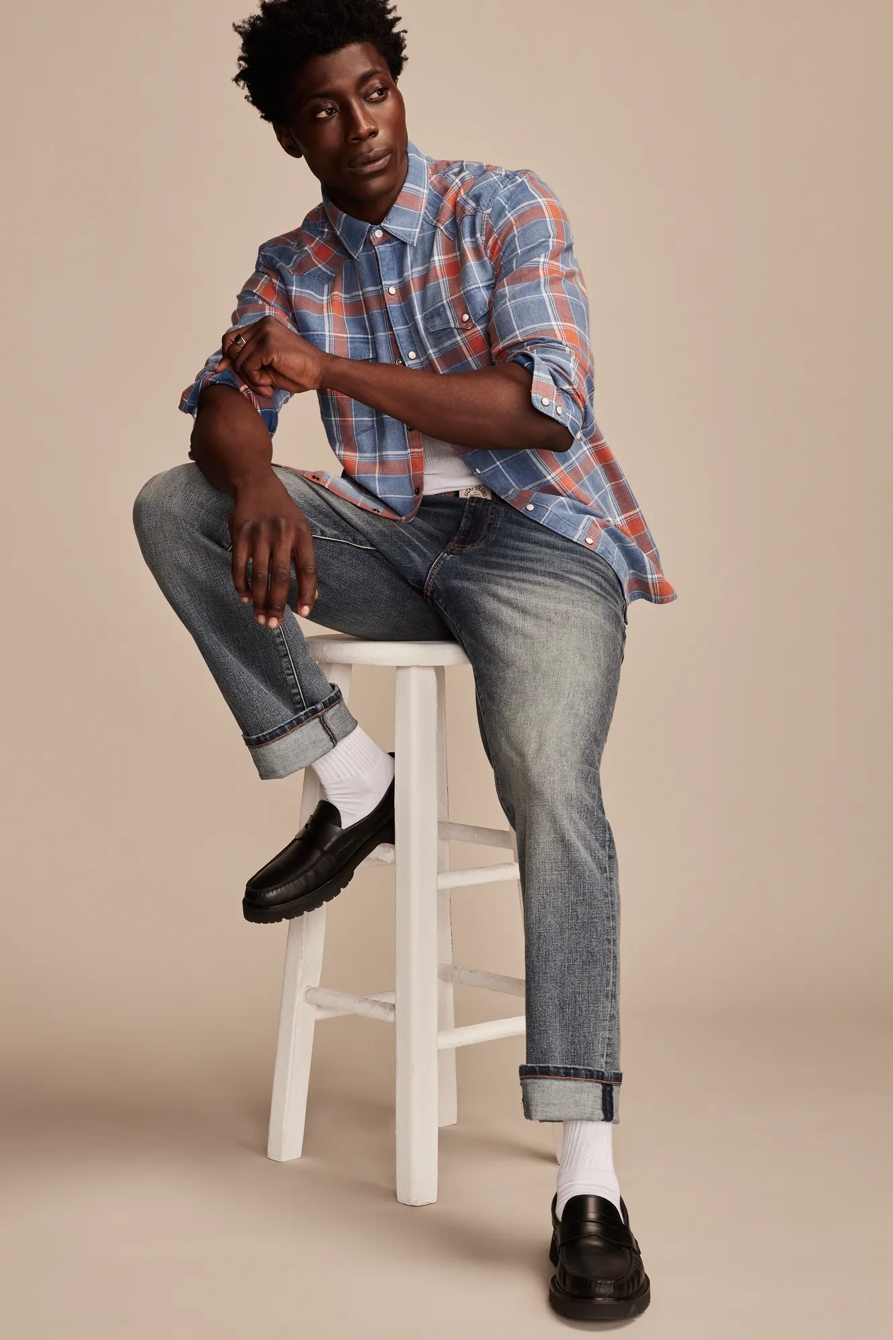 INDIGO TWILL LONG SLEEVE MASA WESTERN SHIRT, image 5