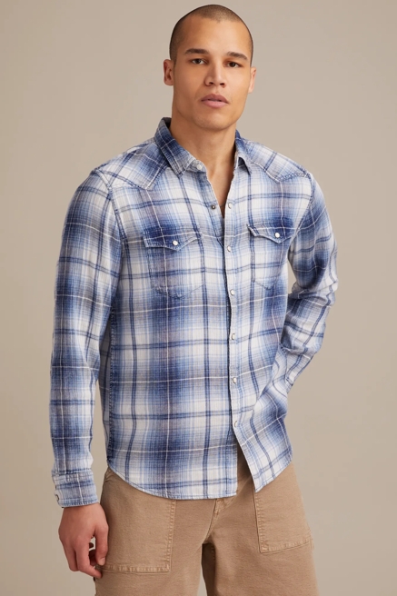 DOUBLE GAUZE LONG SLEEVE MASA WESTERN SHIRT, image 2
