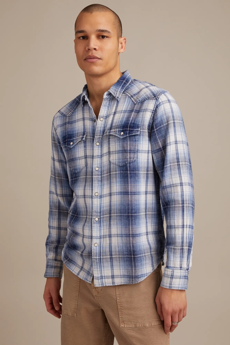 DOUBLE GAUZE LONG SLEEVE MASA WESTERN SHIRT, image 3