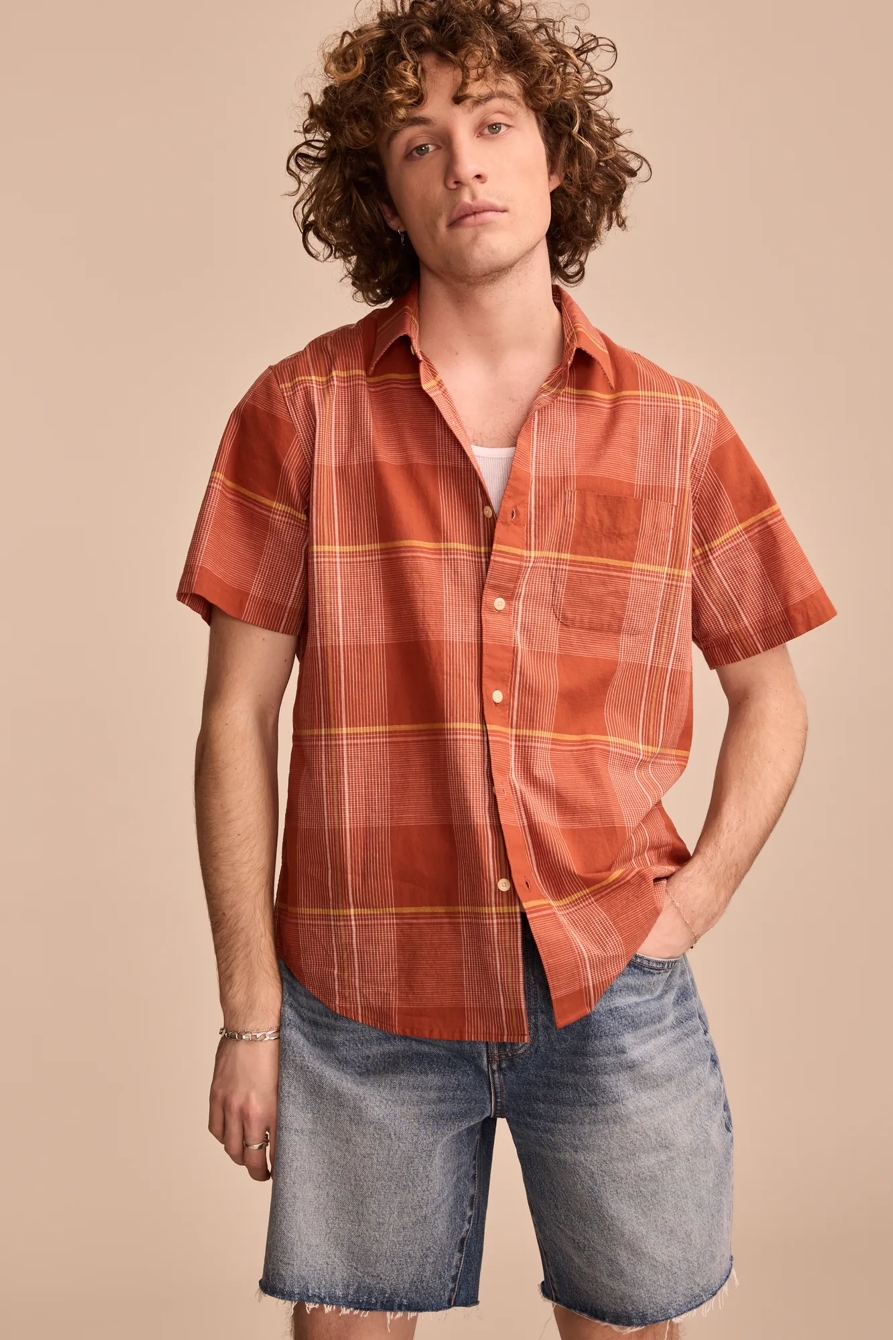SLUB POPLIN 1 POCKET SHORT SLEEVE SHIRT, image 1