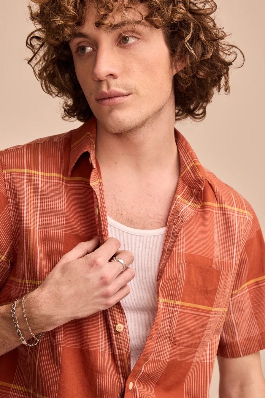 SLUB POPLIN 1 POCKET SHORT SLEEVE SHIRT, image 2