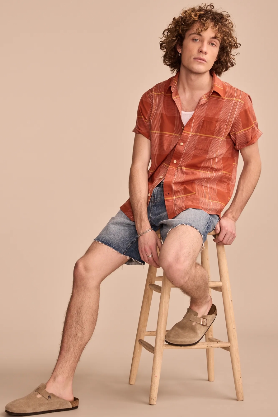 SLUB POPLIN 1 POCKET SHORT SLEEVE SHIRT, image 5