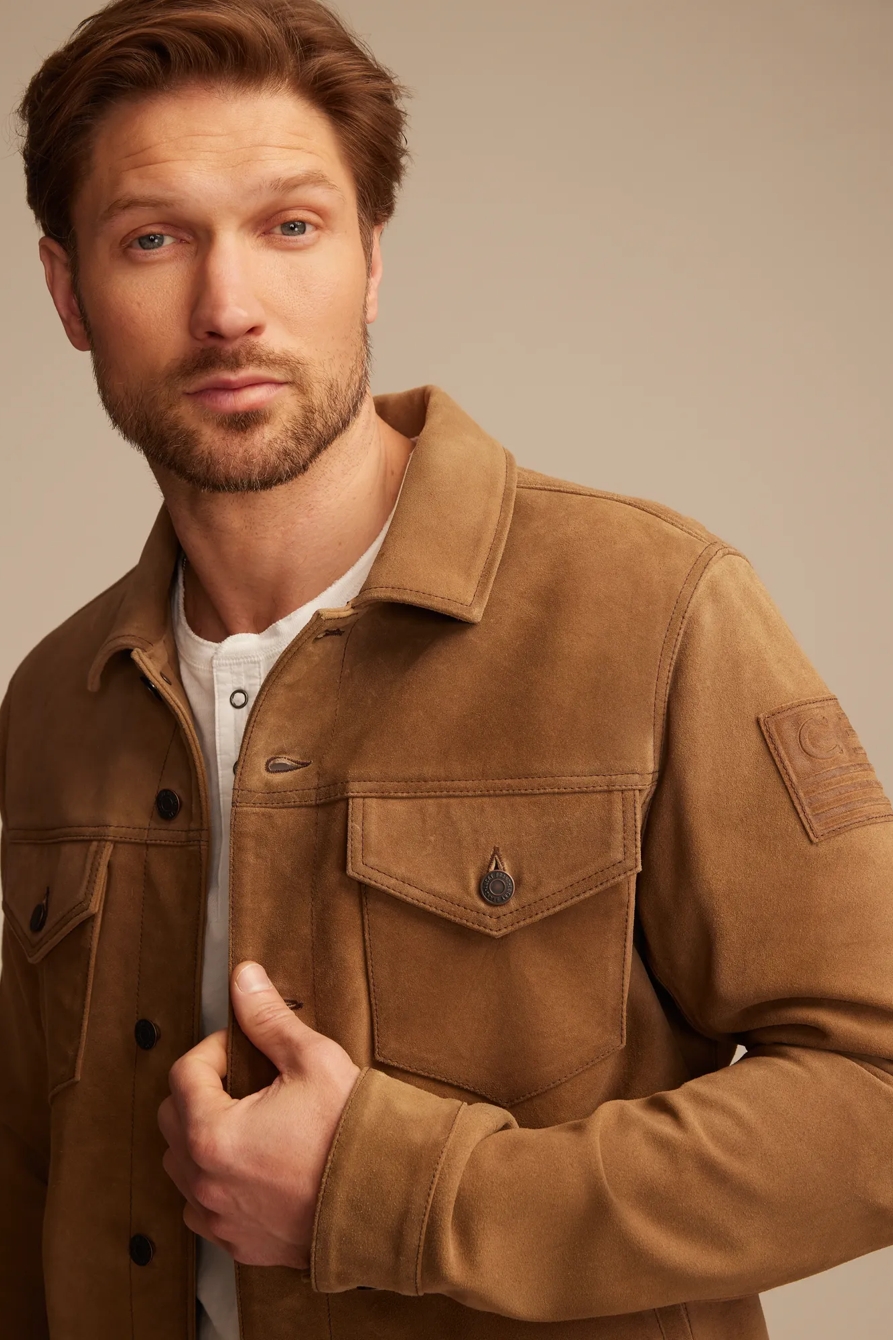 COLE HAUSER SUEDE TRUCKER JACKET, image 2