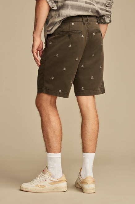 9" EMBROIDERED STRETCH TWILL SHORT, image 4