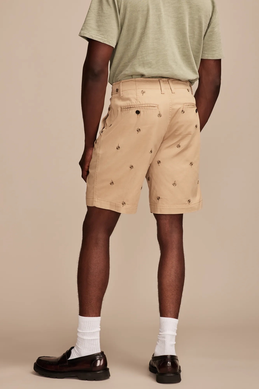 9" EMBROIDERED STRETCH TWILL SHORT, image 5
