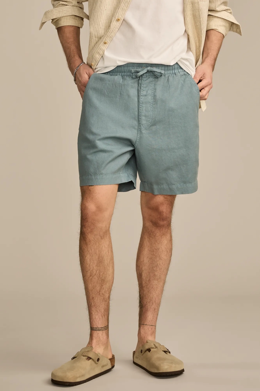 7 INCH LINEN PULL ON SHORT, image 2