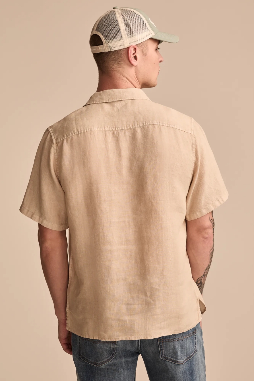 SHORT SLEEVE LINEN CAMP COLLAR SHIRT, image 5