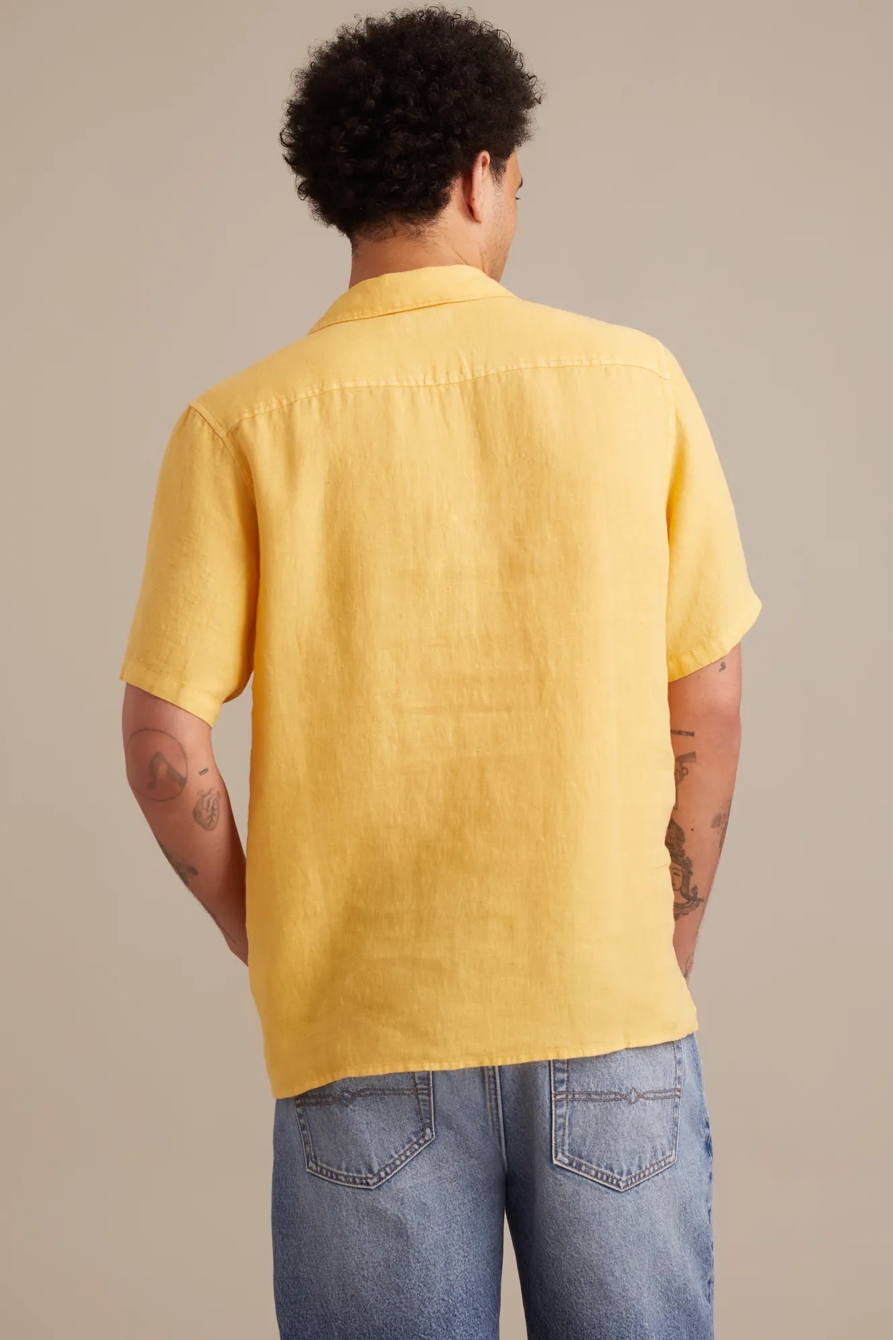 SHORT SLEEVE LINEN CAMP COLLAR SHIRT, image 5