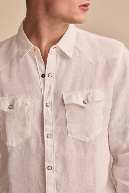 LINEN WESTERN LONG SLEEVE SHIRT, image 2