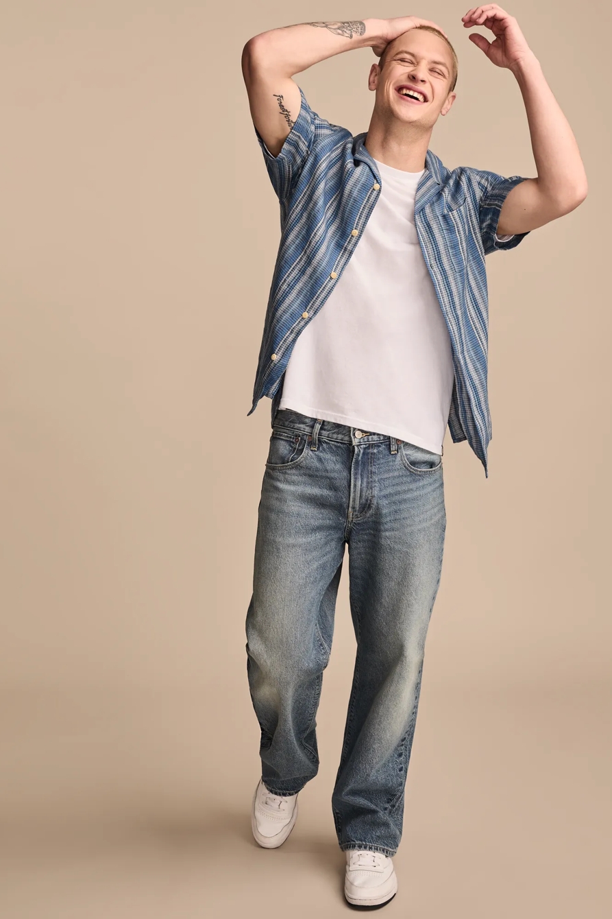 SHORT SLEEVE LINEN CAMP COLLAR SHIRT, image 2