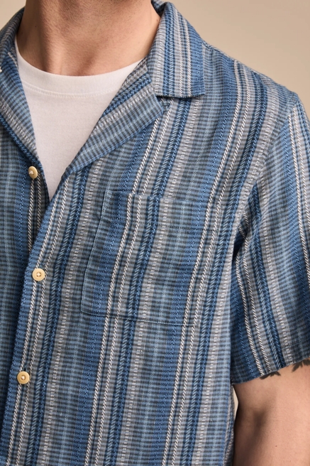 SHORT SLEEVE LINEN CAMP COLLAR SHIRT, image 4