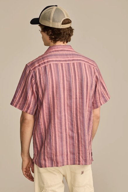 SHORT SLEEVE LINEN CAMP COLLAR SHIRT, image 4