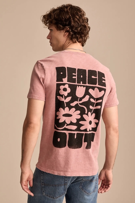 PEACE OUT FLOWERS TEE, image 1