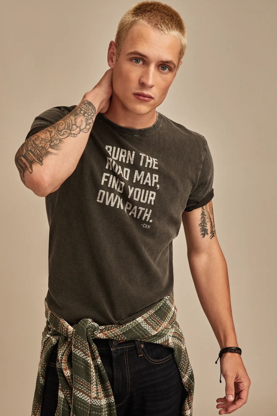 COLE HAUSER BURN THE ROAD MAP GRAPHIC TEE, image 1