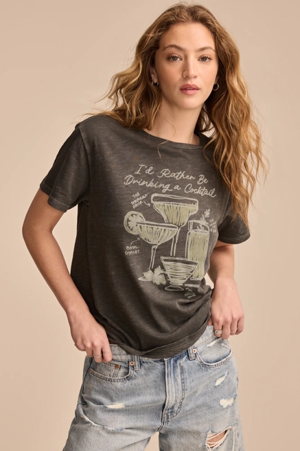 RATHER BE DRINKING BOYFRIEND TEE, image 1