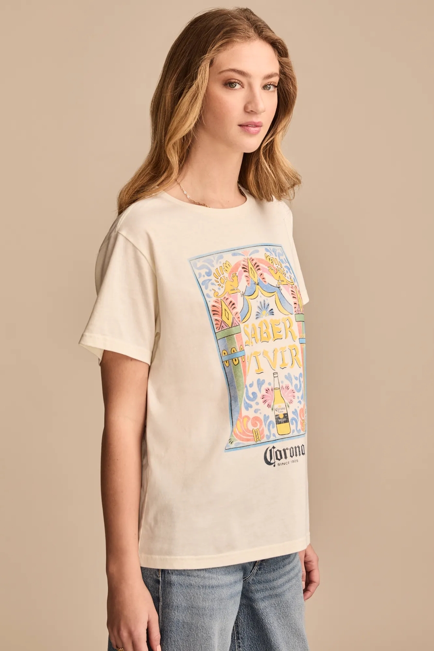 CORONA KNOW HOW TO LIVE BOYFRIEND TEE, image 3