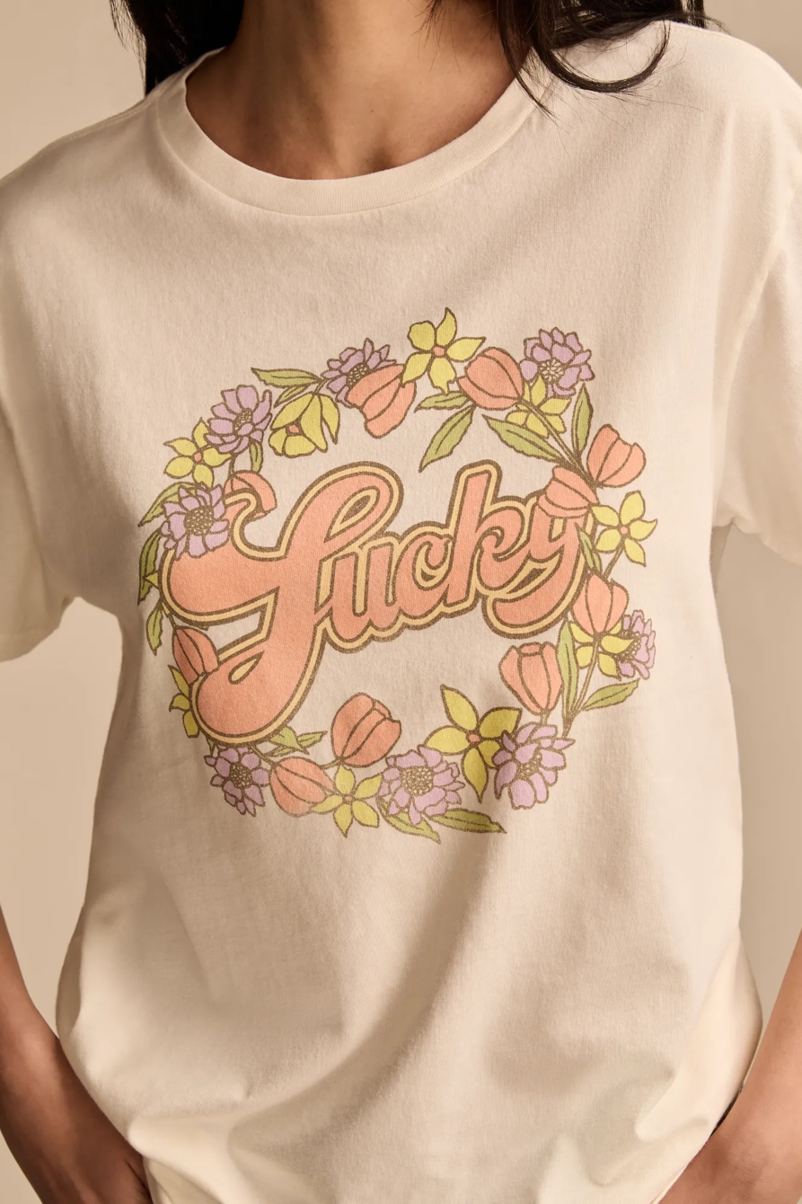 LUCKY FLORAL BOYFRIEND TEE, image 2