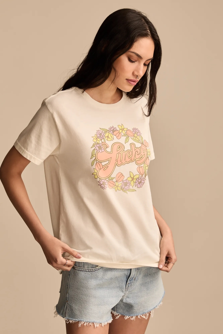 LUCKY FLORAL BOYFRIEND TEE, image 3