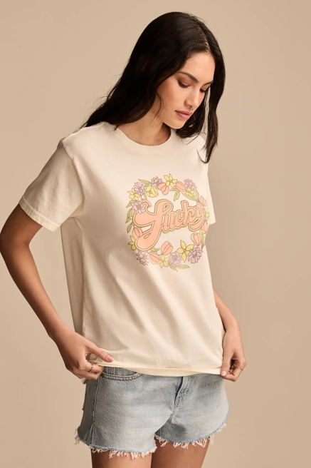 LUCKY FLORAL BOYFRIEND TEE, image 3