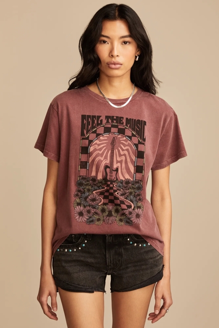 FEEL THE MUSIC POSTER BOYFRIEND TEE, image 1