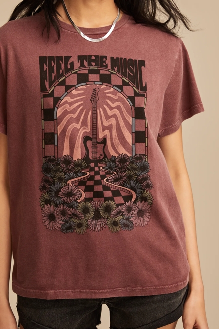 FEEL THE MUSIC POSTER BOYFRIEND TEE, image 2