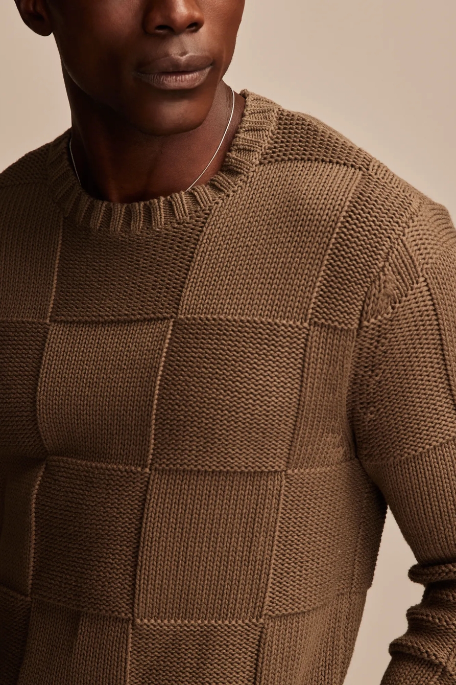CHECK STITCH CREW NECK SWEATER | Lucky Brand CHECK STITCH CREW NECK SWEATER | Lucky Brand
