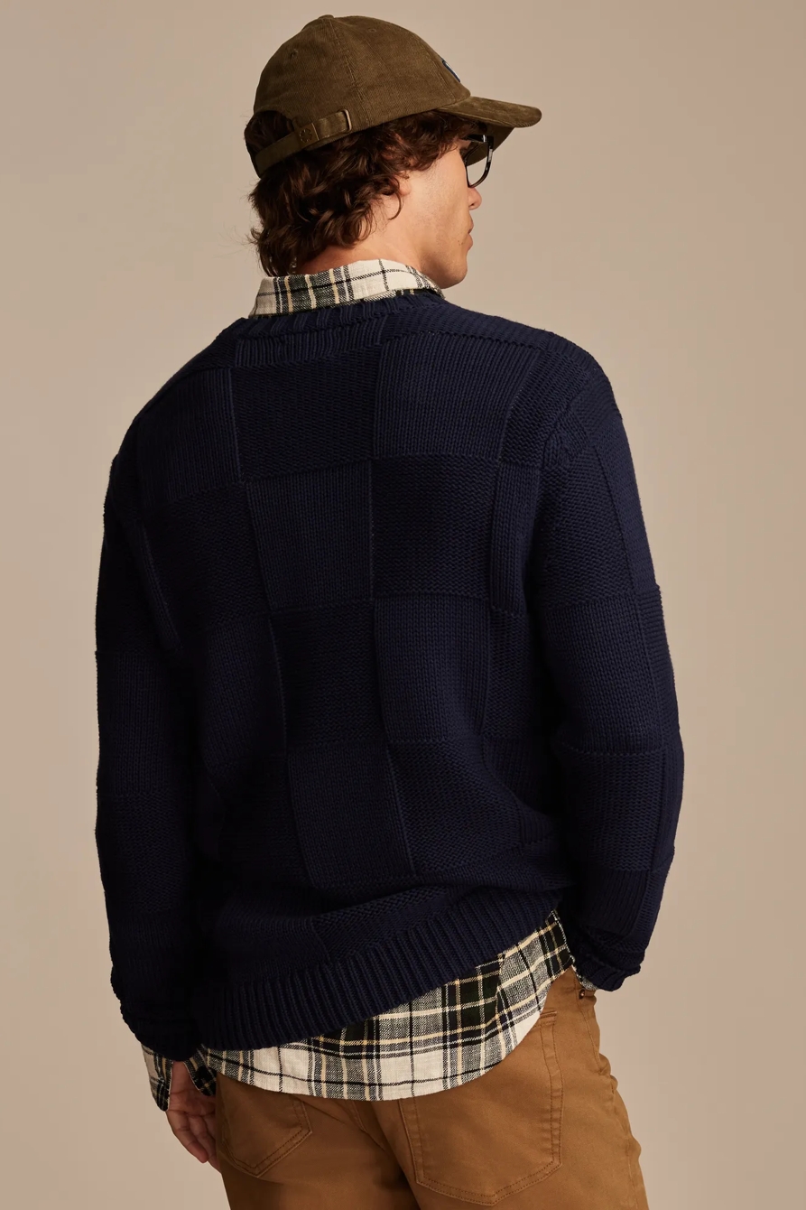 CHECK STITCH CREW NECK SWEATER, image 4