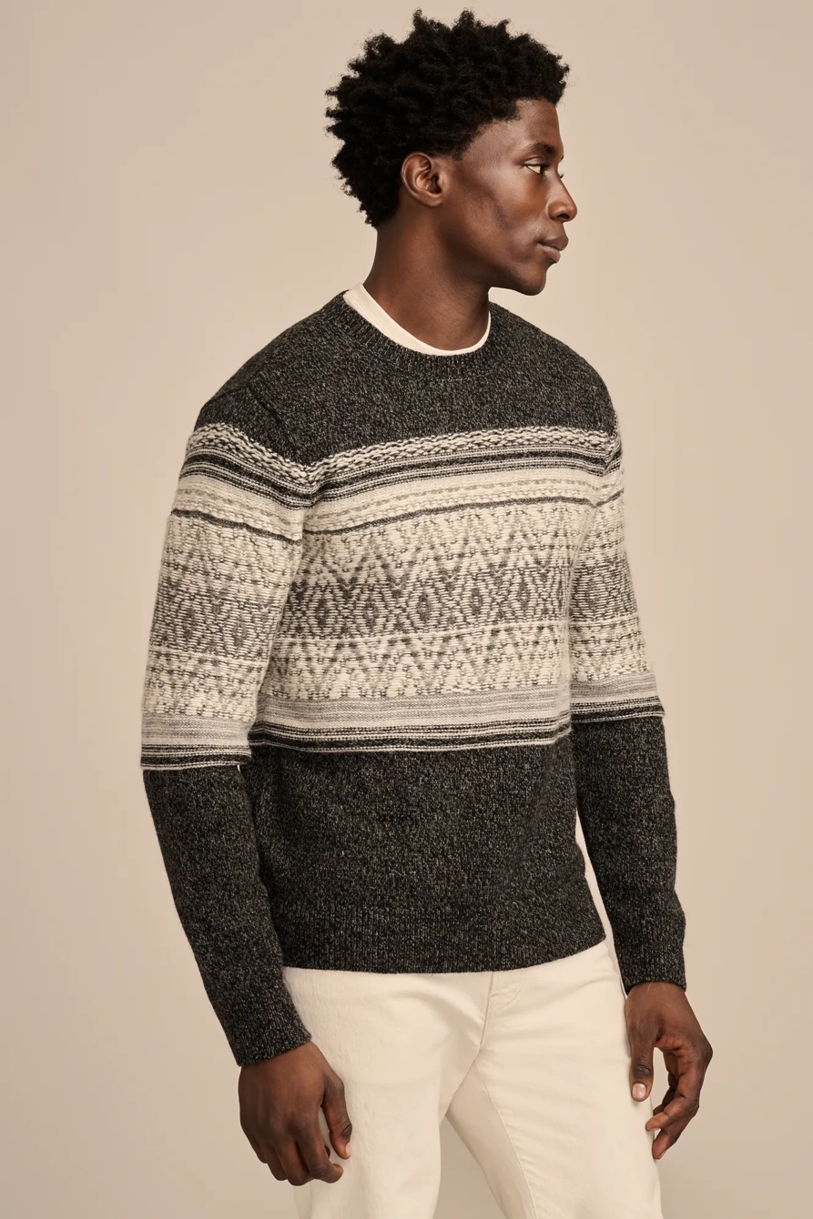 INTARSIA CREW NECK SWEATER, image 3