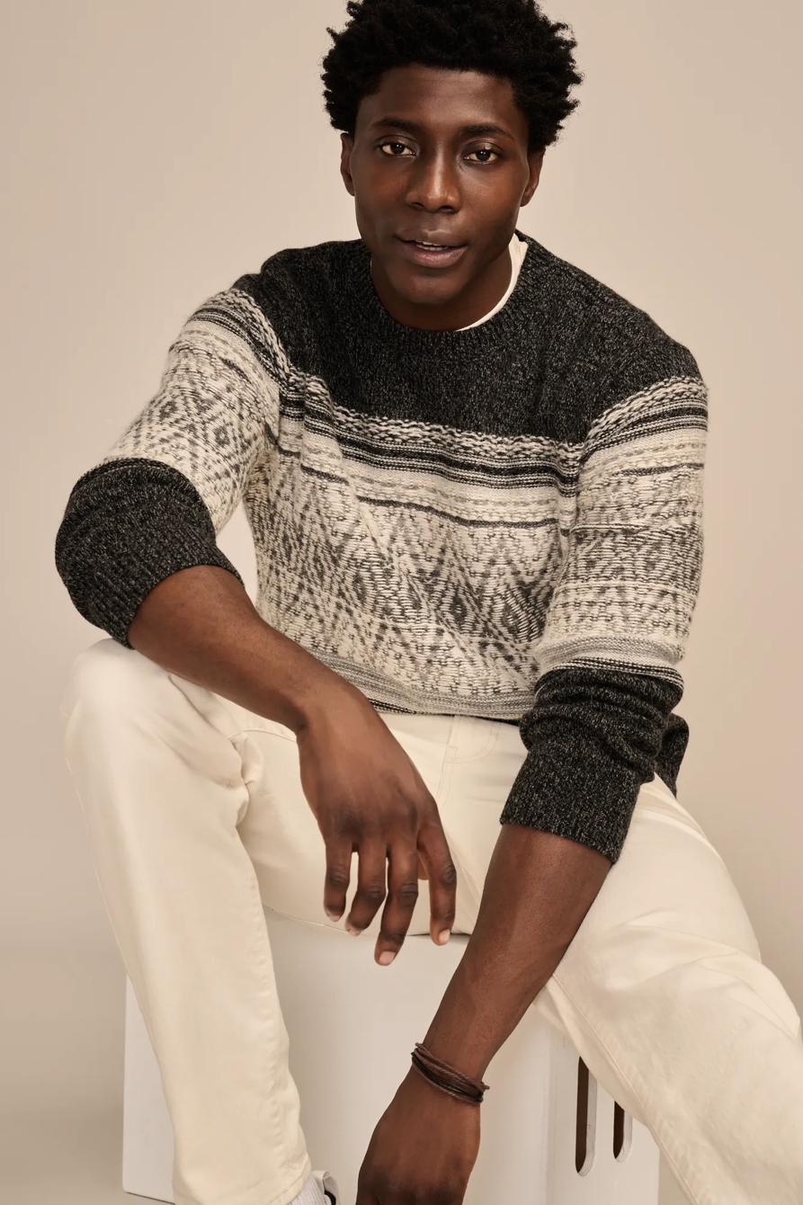 INTARSIA CREW NECK SWEATER, image 5