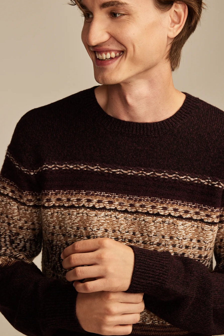 INTARSIA CREW NECK SWEATER, image 2