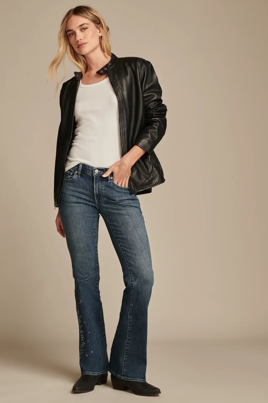 STUDDED LUCKY LEGEND MID RISE SWEET FLARE, image 7