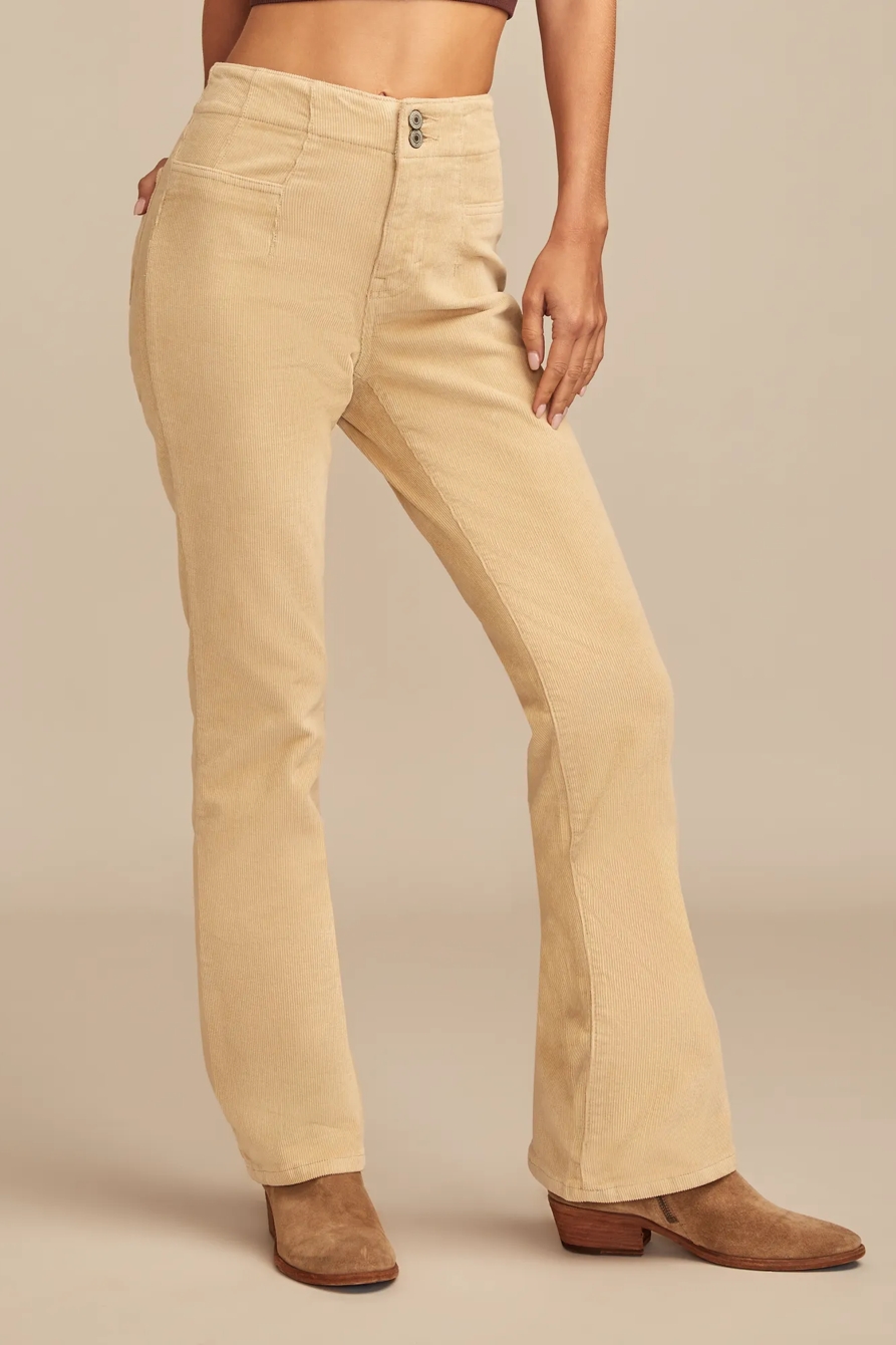 HIGH RISE SEAMED CORDUROY STEVIE FLARE, image 2