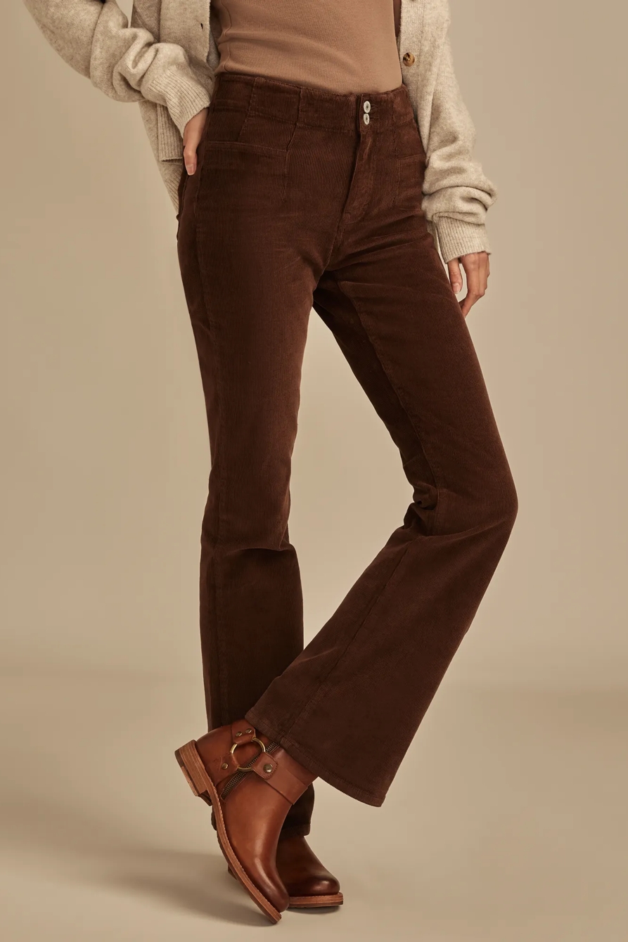 HIGH RISE SEAMED CORDUROY STEVIE FLARE, image 3