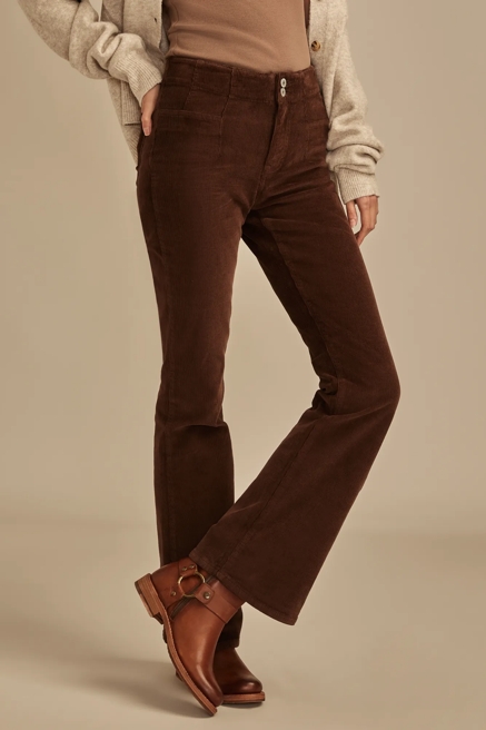 HIGH RISE SEAMED CORDUROY STEVIE FLARE, image 3