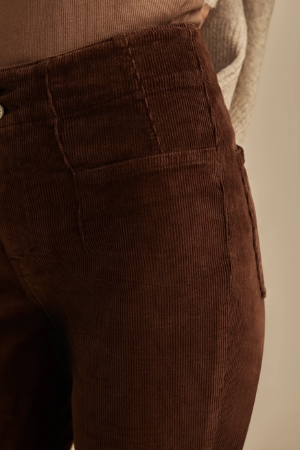 HIGH RISE SEAMED CORDUROY STEVIE FLARE, image 4