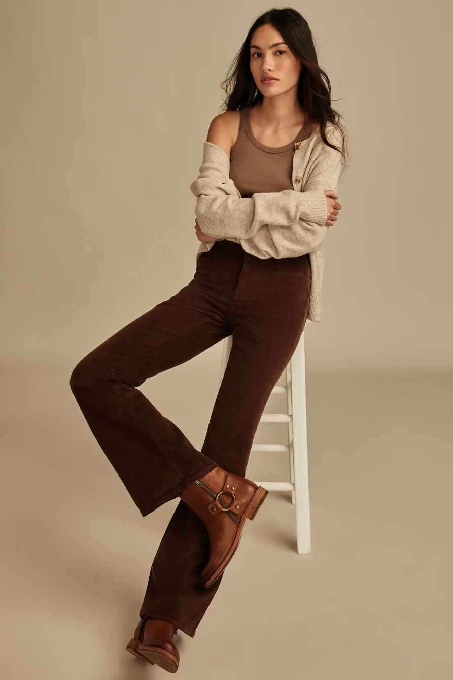 HIGH RISE SEAMED CORDUROY STEVIE FLARE, image 7