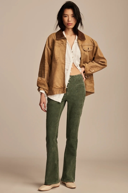 HIGH RISE SEAMED CORDUROY STEVIE FLARE, image 1