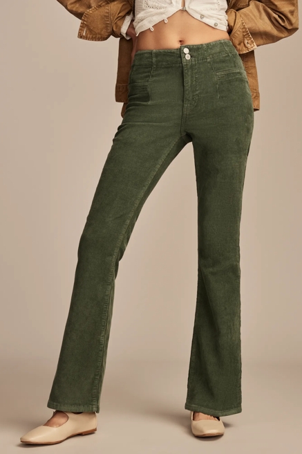 HIGH RISE SEAMED CORDUROY STEVIE FLARE, image 2