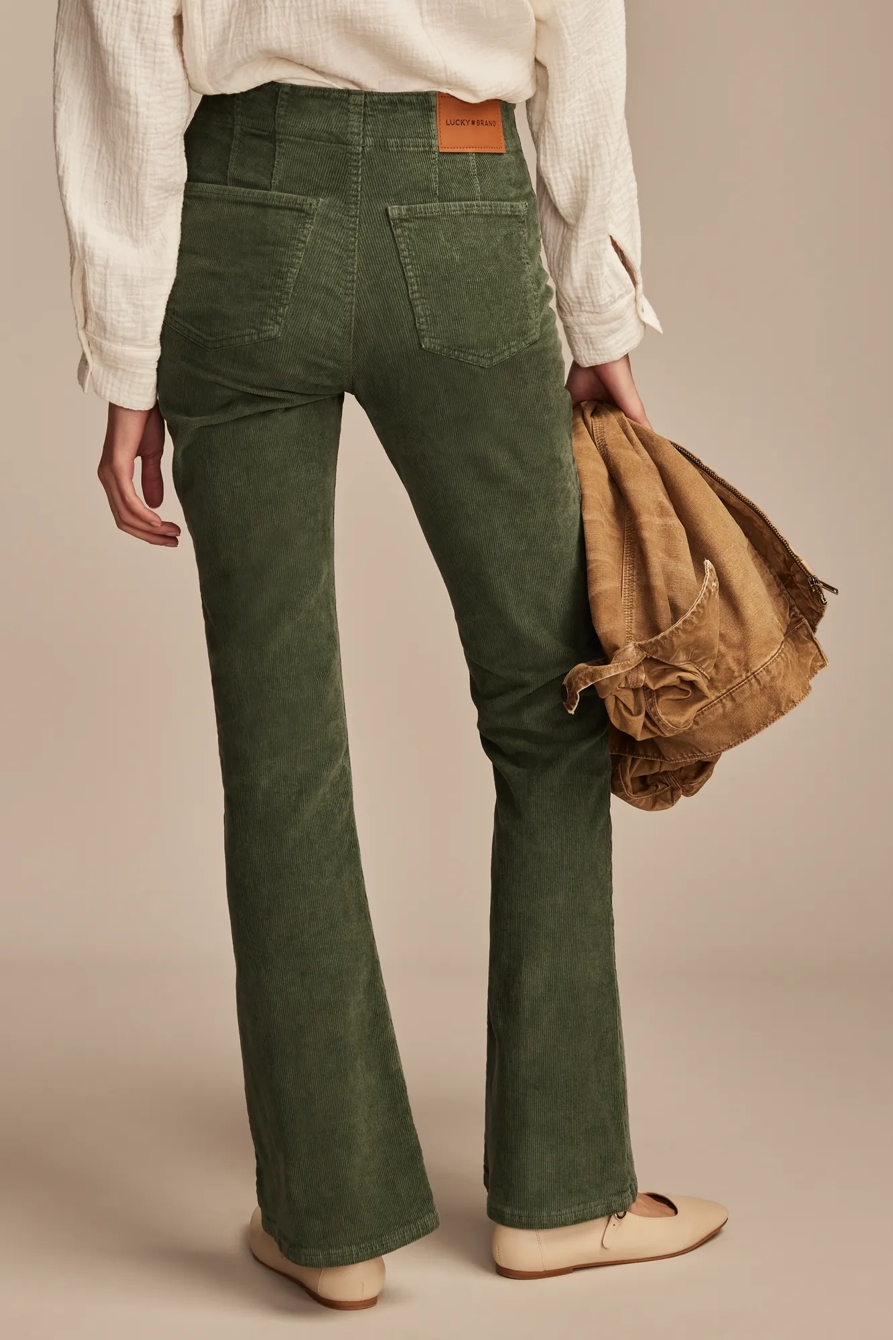 HIGH RISE SEAMED CORDUROY STEVIE FLARE, image 5