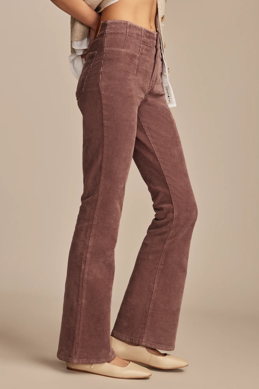 HIGH RISE SEAMED CORDUROY STEVIE FLARE, image 2