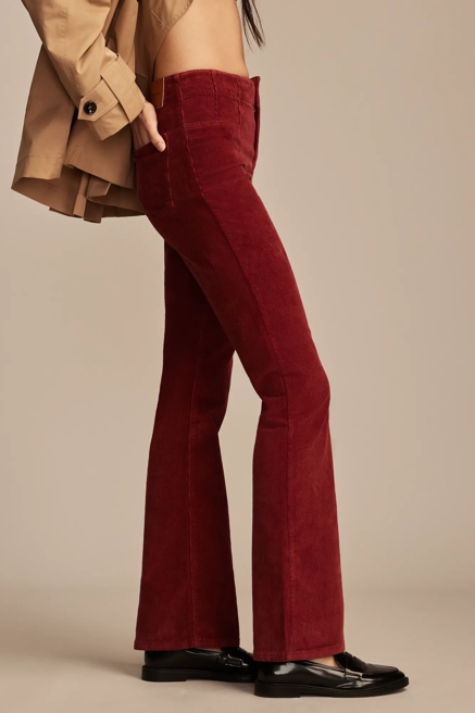 HIGH RISE SEAMED CORDUROY STEVIE FLARE, image 2