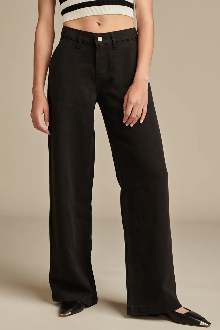 WIDE LEG LIQUID DENIM LUXE UTILITY PANT, image 2