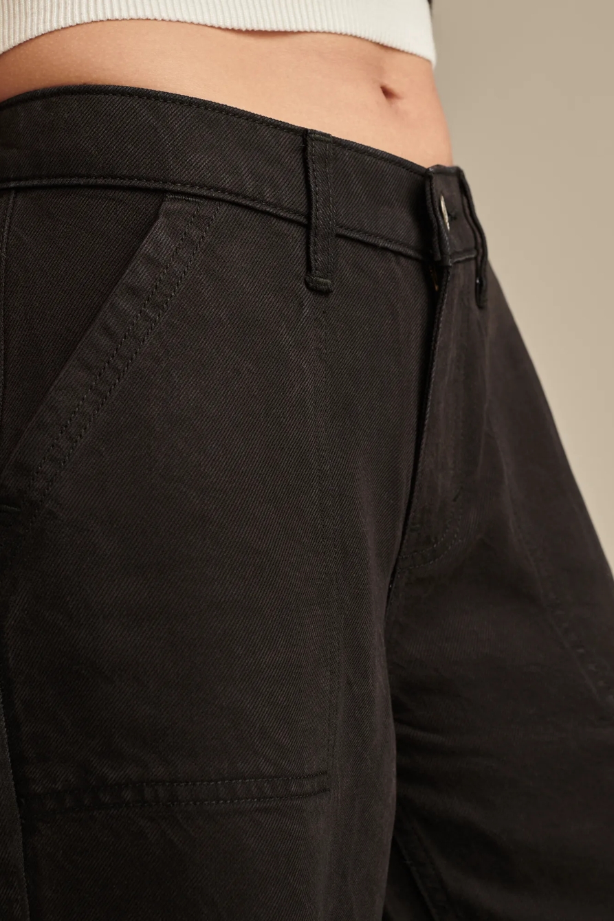 WIDE LEG LIQUID DENIM LUXE UTILITY PANT, image 4